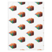SlipperyJoe's blendender Regenbogenkuchen wirbelt Tischdecke (Vorderseite)