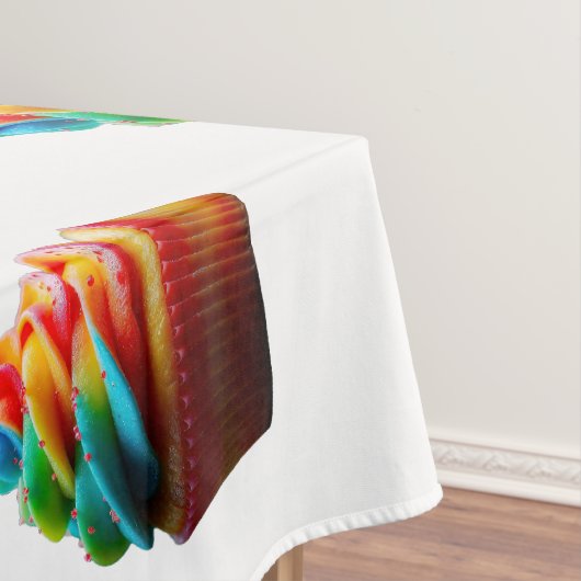 SlipperyJoe's blendender Regenbogenkuchen wirbelt Tischdecke (Beispiel)