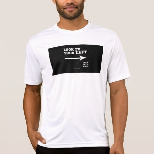 SlipperyJoe's Blick nach links dicke geometrische  T-Shirt