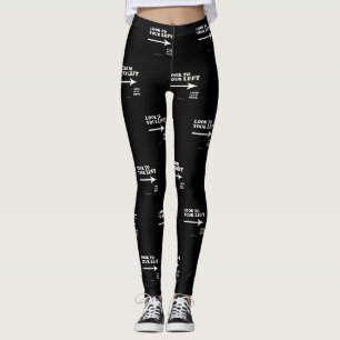 SlipperyJoe's Blick nach links dicker geometrische Leggings
