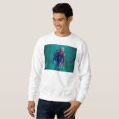 SlipperyJoe's blutiger Zombie-Wald Halloween-Nebel Sweatshirt (Vorne ganz)