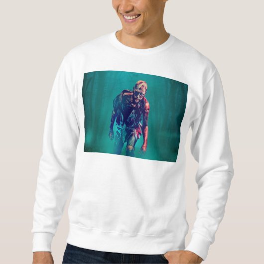 SlipperyJoe's blutiger Zombie-Wald Halloween-Nebel Sweatshirt (Vorderseite)