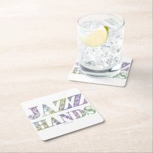 SlipperyJoe's Broadway-Musical Jazz Hands queere C Rechteckiger Pappuntersetzer