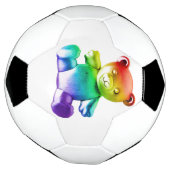 SlipperyJoe's brushed Metal Teddy Bär Regenbogensc Fußball (Gedreht)