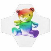 SlipperyJoe's brushed Metal Teddy Bär Regenbogensc Fußball (Flach)