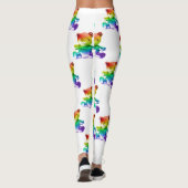 SlipperyJoe's brushed Metal Teddy Bär Regenbogensc Leggings (Rückseite)