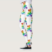 SlipperyJoe's brushed Metal Teddy Bär Regenbogensc Leggings (Links)