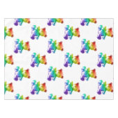 SlipperyJoe's brushed Metal Teddy Bär Regenbogensc Tischdecke (Vorderseite (Horizontal))