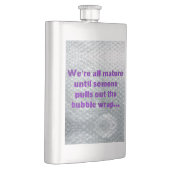 SlipperyJoe's Bubble Wrap popping lustiges Sprichw Flachmann (Rechts)