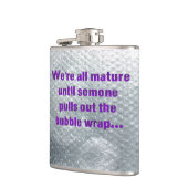 SlipperyJoe's Bubble Wrap popping lustiges Sprichw Flachmann (Links)