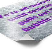 SlipperyJoe's Bubble Wrap popping lustiges Sprichw Fotodruck (Ecke)