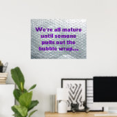 SlipperyJoe's Bubble Wrap popping lustiges Sprichw Poster (Heimbüro)
