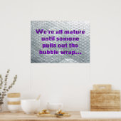 SlipperyJoe's Bubble Wrap popping lustiges Sprichw Poster (Küche)