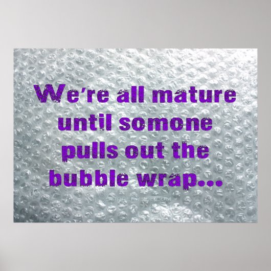 SlipperyJoe's Bubble Wrap popping lustiges Sprichw Poster (Vorne)