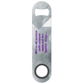 SlipperyJoe's Bubble Wrap popping lustiges Sprichw Speed Flaschenöffner (Rückseite)