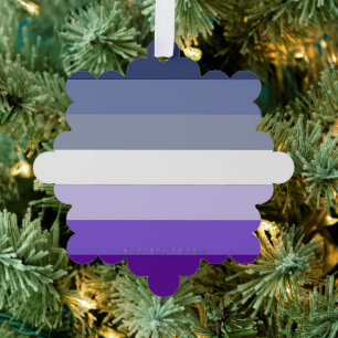 SlipperyJoe's Butch Lesbian Pride Flag repräsentie Ornament Karte