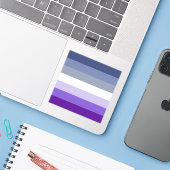 SlipperyJoe's Butch Lesbian Pride Flag Schwulenges Aufkleber (Laptop mit iPhone)