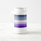 SlipperyJoe's Butch Lesbian Pride Flag Schwulenges Bierglas (Vorderseite Links)