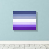 SlipperyJoe's Butch Lesbian Pride Flag Schwulenges Leinwanddruck (Insitu (Holzboden))
