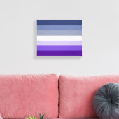 SlipperyJoe's Butch Lesbian Pride Flag Schwulenges Leinwanddruck (Insitu (Wohnzimmer))
