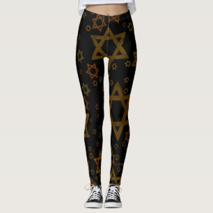 SlipperyJoe's Chanukka-Thema Stern David künstleri Leggings