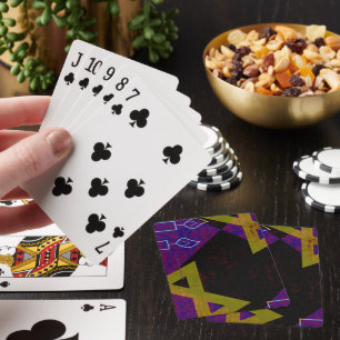 SlipperyJoe's Chanukka-themed Bild golden gelb Spielkarten