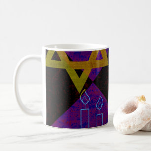 SlipperyJoe's Chanukka-themed Bild goldgelb  Kaffeetasse