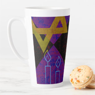 SlipperyJoe's Chanukka-themed Bild goldgelb Milchtasse
