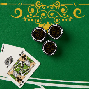 SlipperyJoe's Chanukka-themed Stern David künstler Pokerchips