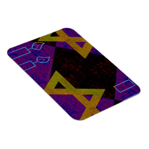 SlipperyJoe's Chanukka-Themenbild golden gelb Magnet