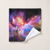 SlipperyJoe's Cloud-Artwork abstrakte, lebendige S Badhandtuch Set (Waschlappen)
