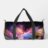 SlipperyJoe's Cloud-Artwork abstrakte, lebendige S Duffle Bag (Vorderseite)