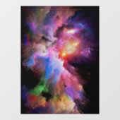 SlipperyJoe's Cloud-Artwork abstrakte, lebendige S Fensteraufkleber (Blatt)