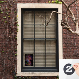 SlipperyJoe's Cloud-Artwork abstrakte, lebendige S Fensteraufkleber