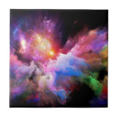 SlipperyJoe's Cloud-Artwork abstrakte, lebendige S Fliese (Vorderseite)