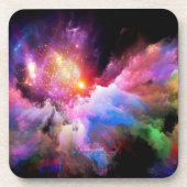 SlipperyJoe's Cloud-Artwork abstrakte, lebendige S Getränkeuntersetzer (Vorderseite)