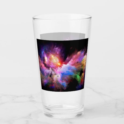 SlipperyJoe's Cloud-Artwork abstrakte, lebendige S Glas (Vorderseite)