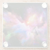 SlipperyJoe's Cloud-Artwork abstrakte, lebendige S Glasuntersetzer (Rückseite)