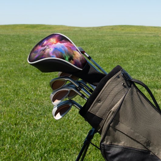 SlipperyJoe's Cloud-Artwork abstrakte, lebendige S Golf Headcover (In SItu)