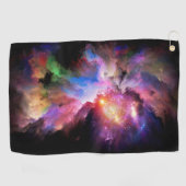 SlipperyJoe's Cloud-Artwork abstrakte, lebendige S Golfhandtuch (Horizontal)