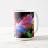 SlipperyJoe's Cloud-Artwork abstrakte, lebendige S Kaffeetasse (VorderseiteRechts)