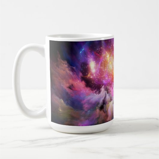 SlipperyJoe's Cloud-Artwork abstrakte, lebendige S Kaffeetasse (Links)