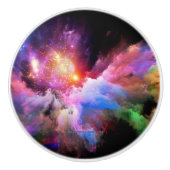 SlipperyJoe's Cloud-Artwork abstrakte, lebendige S Keramikknauf (Vorderseite)