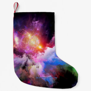 SlipperyJoe's Cloud-Artwork abstrakte, lebendige S Kleiner Weihnachtsstrumpf