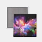 SlipperyJoe's Cloud-Artwork abstrakte, lebendige S Magnet (Vorderseite/Rückseite)