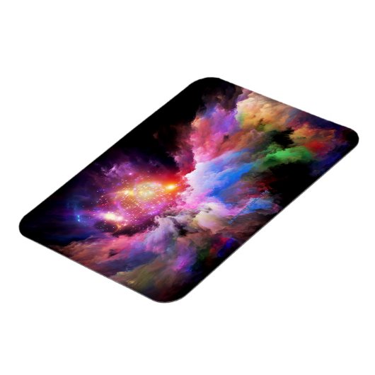 SlipperyJoe's Cloud-Artwork abstrakte, lebendige S Magnet (Linke Seite)