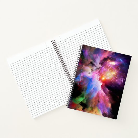 SlipperyJoe's Cloud-Artwork abstrakte, lebendige S Notizblock (Innenseite)