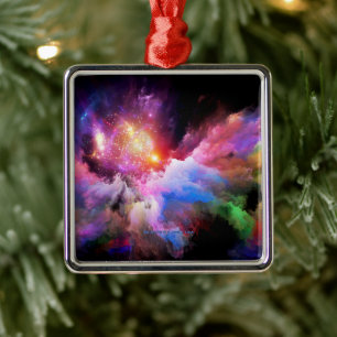 SlipperyJoe's Cloud-Artwork abstrakte, lebendige S Ornament Aus Metall