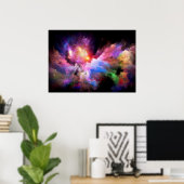 SlipperyJoe's Cloud-Artwork abstrakte, lebendige S Poster (Heimbüro)
