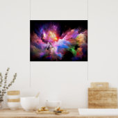 SlipperyJoe's Cloud-Artwork abstrakte, lebendige S Poster (Küche)